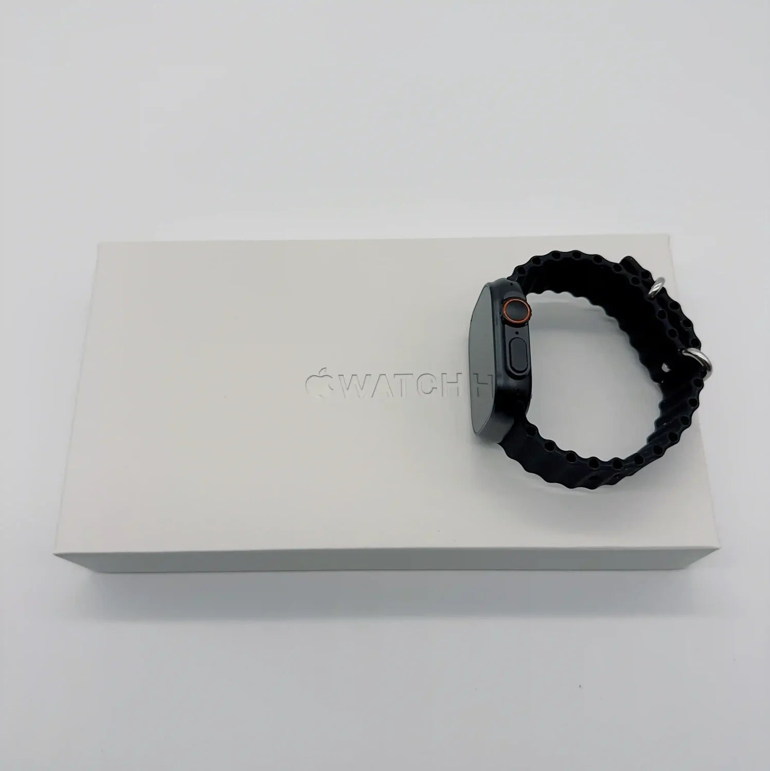 Apple Watch Ultra Titanium Case with Black Ocean Band